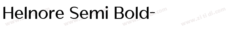 Helnore Semi Bold字体转换